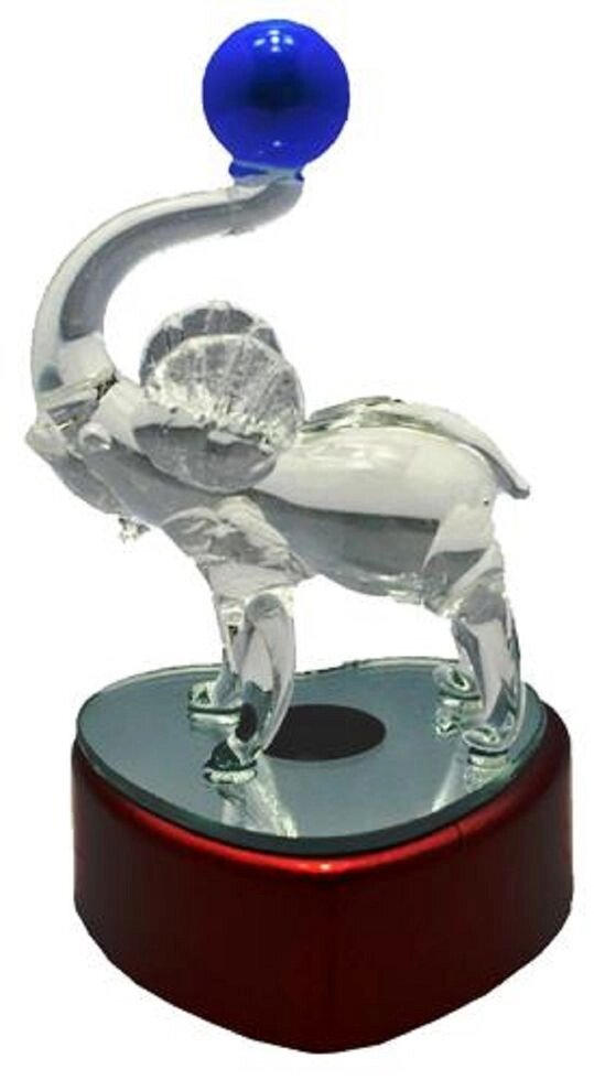 Статуэтка слон с подсветкой из стекла 60х110х60 мм - характеристики