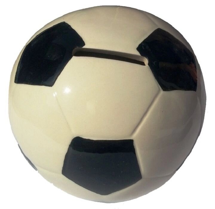 Скарбничка футбольний м&#039;яч біло-черний120х120х120 мм - вартість