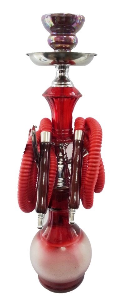 Кальян на дві трубки колір: червоний, чорний 140x410x140 мм - відгуки