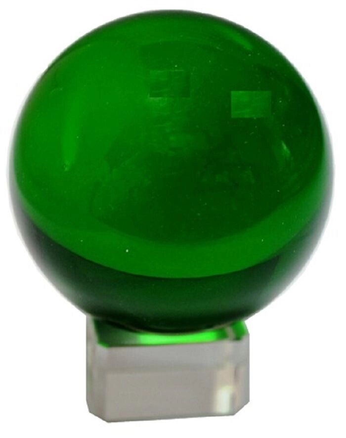 Шар на подставке хрустальный А1 цвет: зеленый 60х70х60 мм, изделия из хрусталя - інтернет магазин &quot;Фен-Шуй&quot;