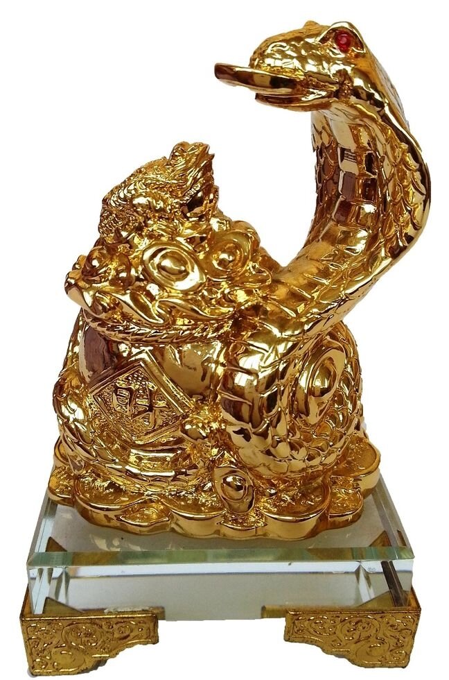 Статуэтка змея золото 50х110х70 мм - вибрати