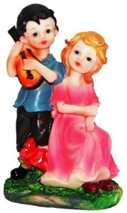 Статуетка дівчинка з хлопчиком кольорові А1 80х130х60 мм