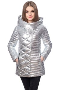 Жіноча срібляста демісезонна куртка 1