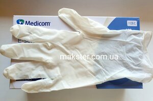 Рукавички латексні опудренниє Medicom Safe Touch (100 шт\уп)