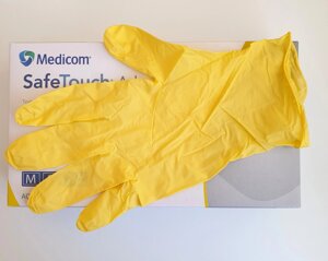 Рукавички нітрилові неопудрені Medicom Advanced, жовті