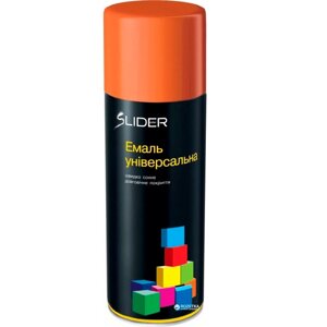 Емаль SLIDER color універсальна 2004 помаранчева, аер. упаковці 400 мл (12 шт/уп)
