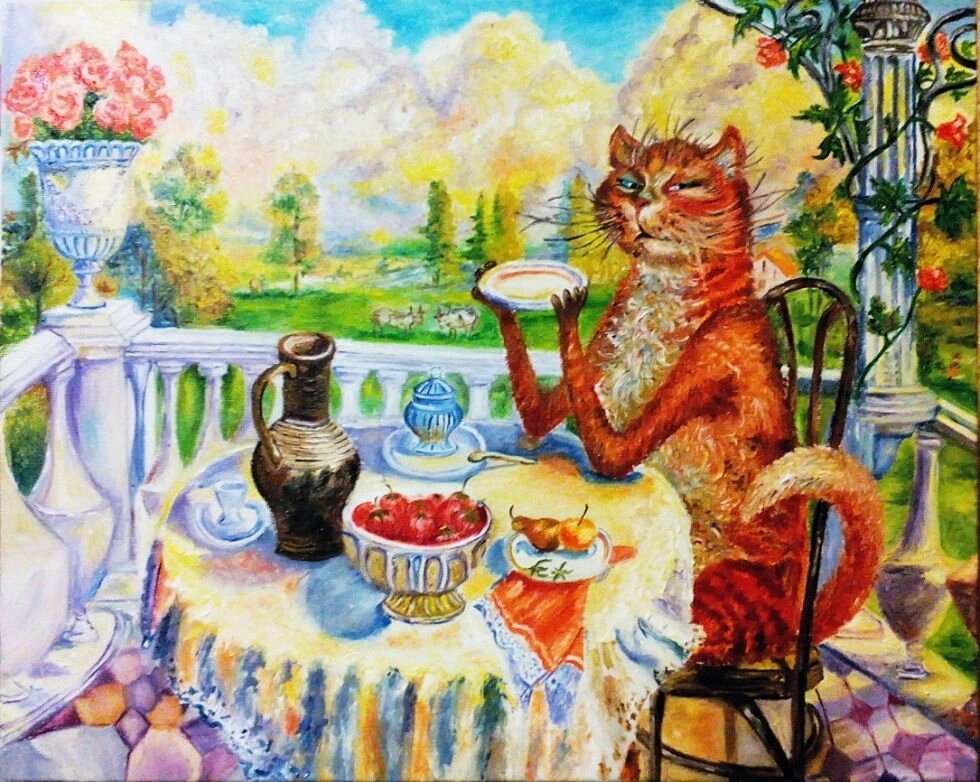 Картина "Кіт-Барин" від компанії Інна Гончарова. Живопис. - фото 1