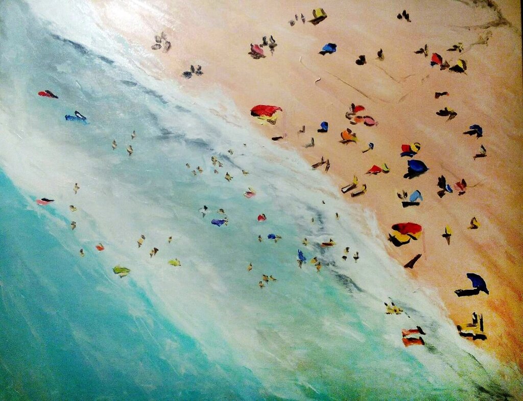 Картина маслом интерьерная "Пляж" від компанії Інна Гончарова. Живопис. - фото 1