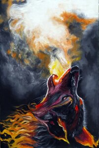 Картина "Вогняний вовк"
