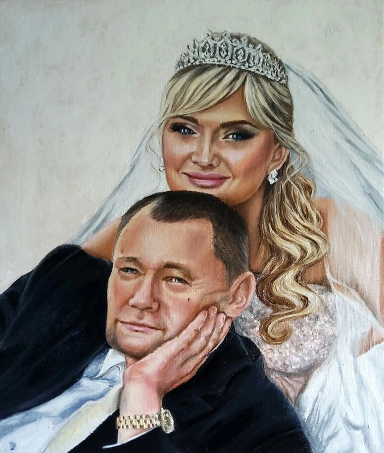 Картина Портрет маслом "Весілля". від компанії Інна Гончарова. Живопис. - фото 1