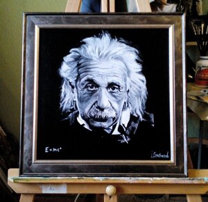 Портрет маслом "Альберт Енштейн"
