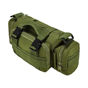 Сумка - підсумок тактична поясна Tactical військова, сумка нагрудна з ременем на плече 5 літрів кордура хакі