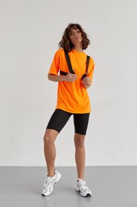 Жіночий велосипедний костюм з портупеєю - помаранчевий колір, M ( є розміри )
