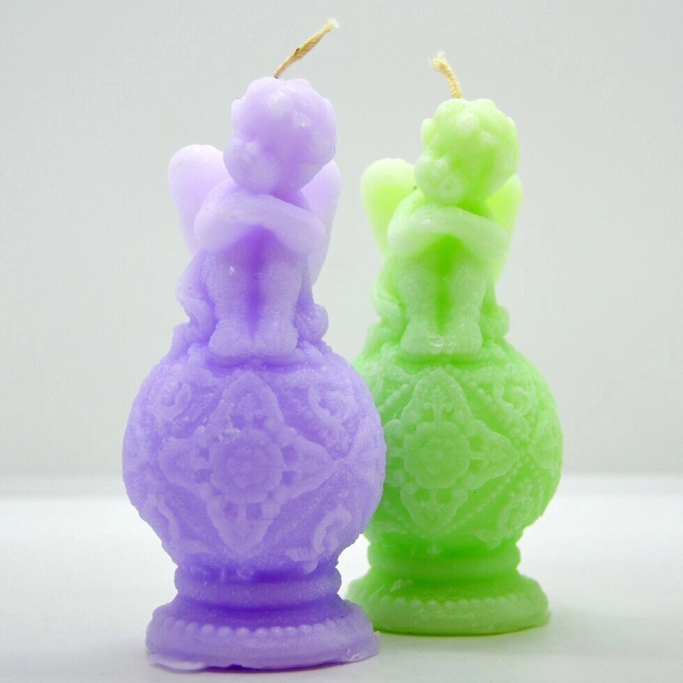 Декоративна ароматична свічка "Ангелок" зелений від компанії Іконна лавка - фото 1
