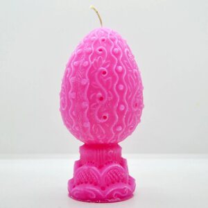 Декоративна ароматична свічка "Великоднє яйце" рожевий