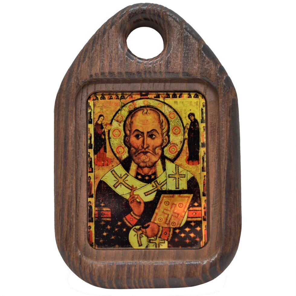 Дорожня ікона "Святитель Миколай без митри" від компанії Іконна лавка - фото 1