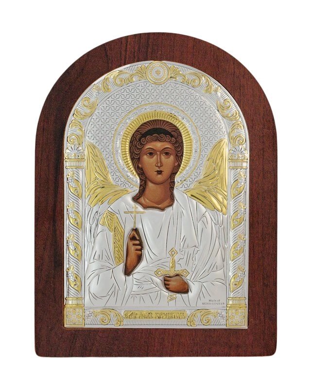 Грецька ікона арочна "Ангел Хранитель" 57х75мм від компанії Іконна лавка - фото 1