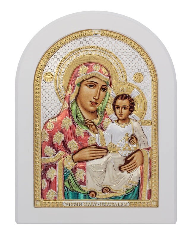 Грецька ікона "Богородиця Єрусалимська" 57х75мм від компанії Іконна лавка - фото 1