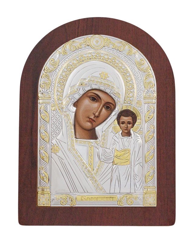 Грецька ікона "Богородиця Казанська" 57х75мм від компанії Іконна лавка - фото 1