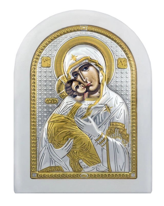 Грецька ікона "Богородиця Володимирська" 57х75мм від компанії Іконна лавка - фото 1
