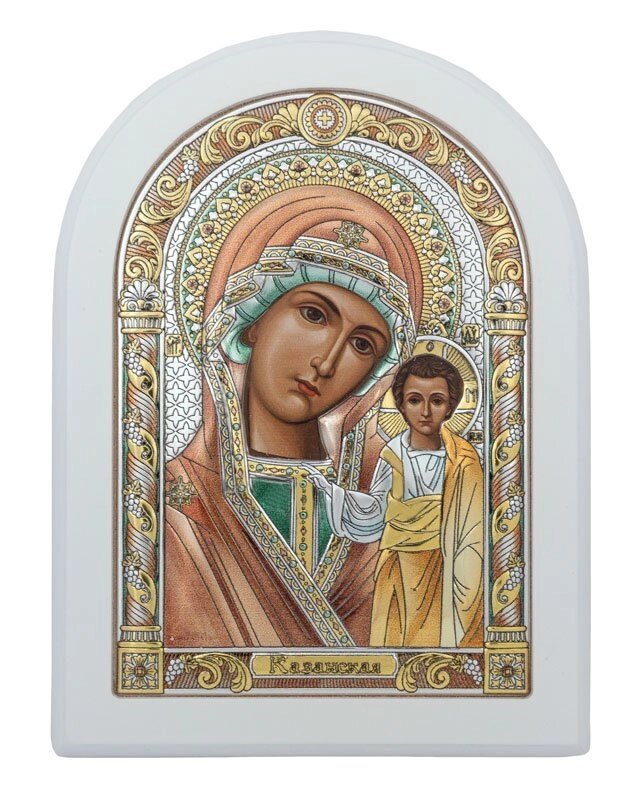 Грецька ікона "Божа Матір Казанська" 57х75мм від компанії Іконна лавка - фото 1