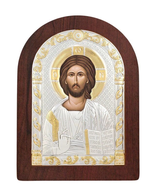 Грецька ікона "Христос Вседержитель" 57х75мм від компанії Іконна лавка - фото 1