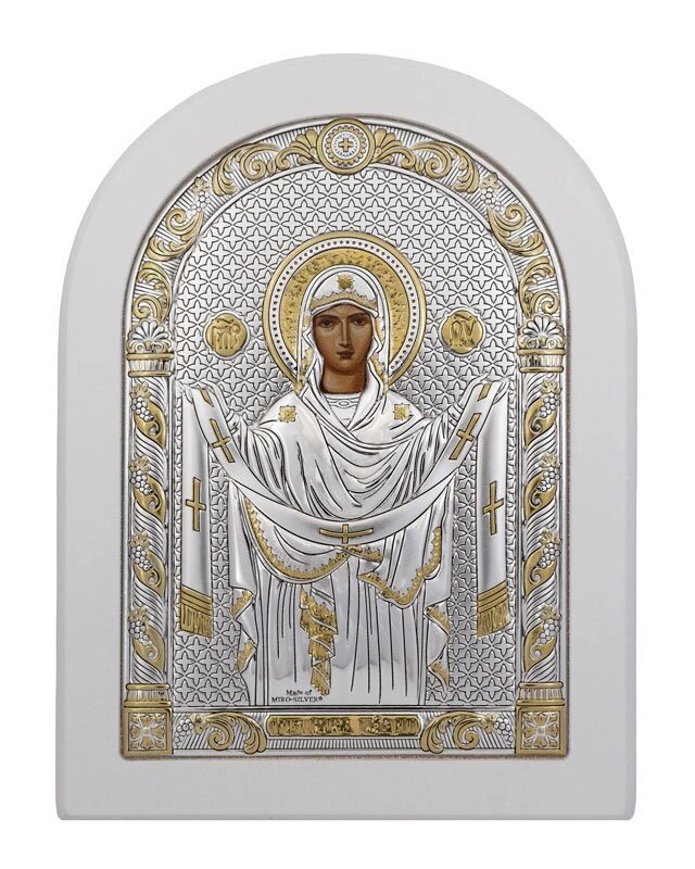Грецька ікона "Покрова Пресвятої Богородиці" від компанії Іконна лавка - фото 1