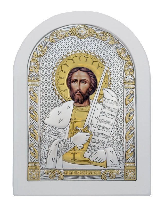 Грецька ікона "Святий благовірний князь Олександр Невський" від компанії Іконна лавка - фото 1