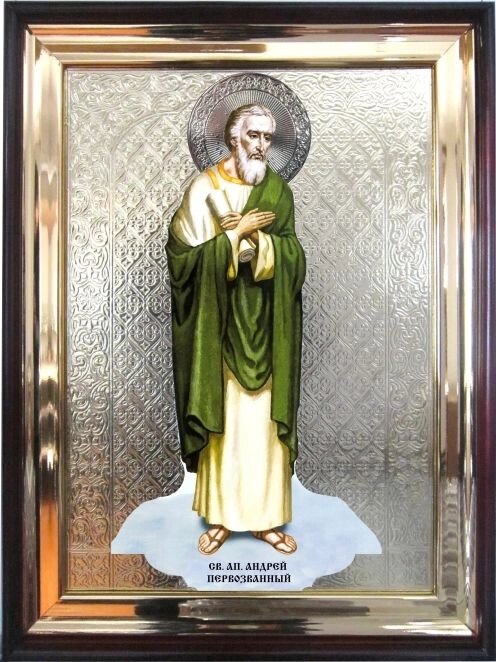 Храмова ікона Апостол Андрій Первозванний 56х46 см від компанії Іконна лавка - фото 1