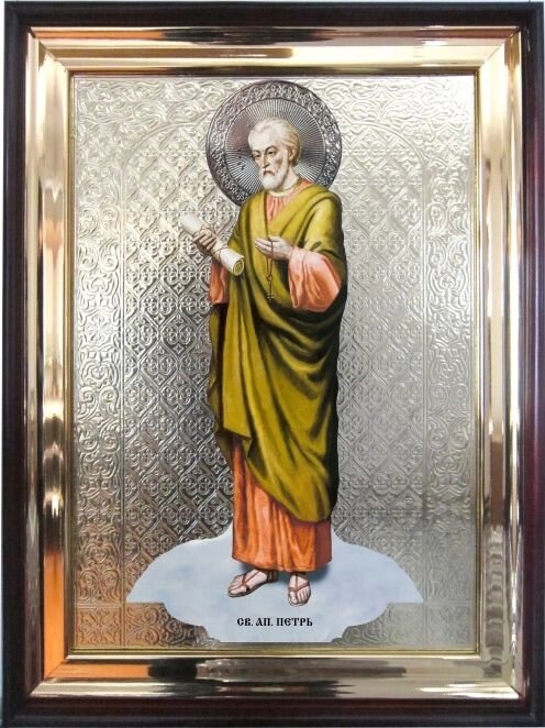 Храмова ікона Апостол Петро 56х46 см від компанії Іконна лавка - фото 1