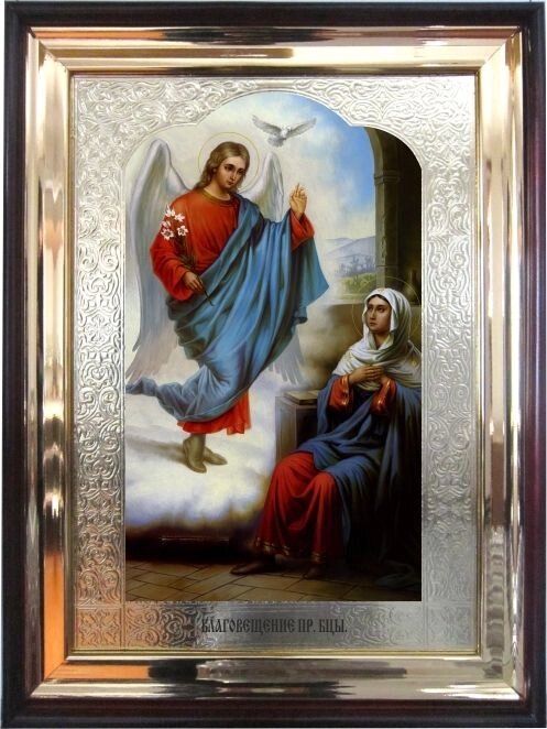 Храмова ікона Православне свято Благовіщення 56х46 см від компанії Іконна лавка - фото 1