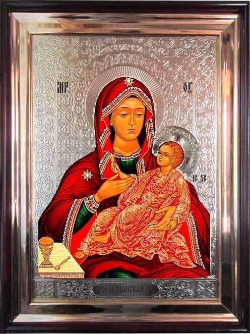 Храмова ікона Богородиця Козельщанская 56х46 см від компанії Іконна лавка - фото 1