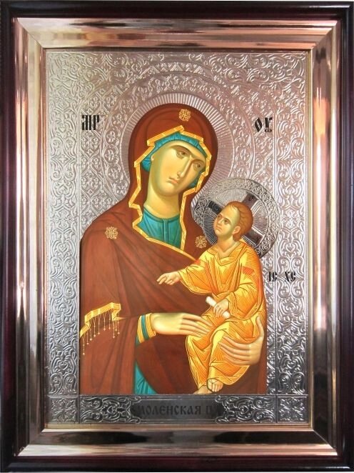Храмова ікона Богородиця Смоленська 56х46 см від компанії Іконна лавка - фото 1