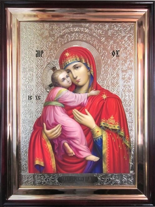 Храмова ікона Богородиця Володимирська 56х46 см від компанії Іконна лавка - фото 1