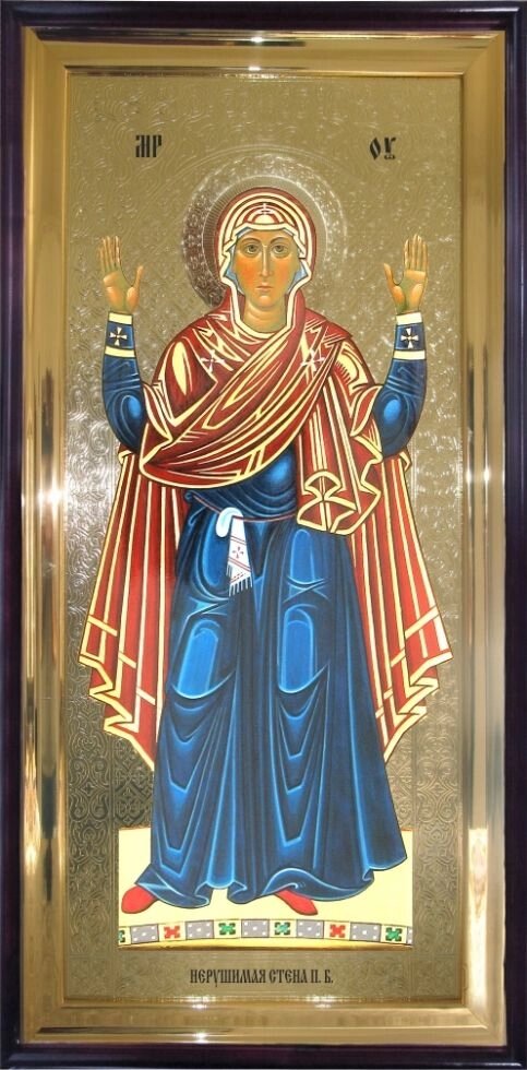 Храмова ікона Пресвята Богородиця Незламна Стіна 120х60 см від компанії Іконна лавка - фото 1