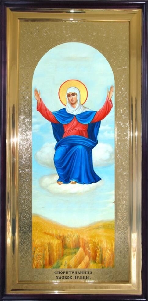 Храмова ікона Пресвята Богородиця Спорительница Хлібів 120х60 см від компанії Іконна лавка - фото 1