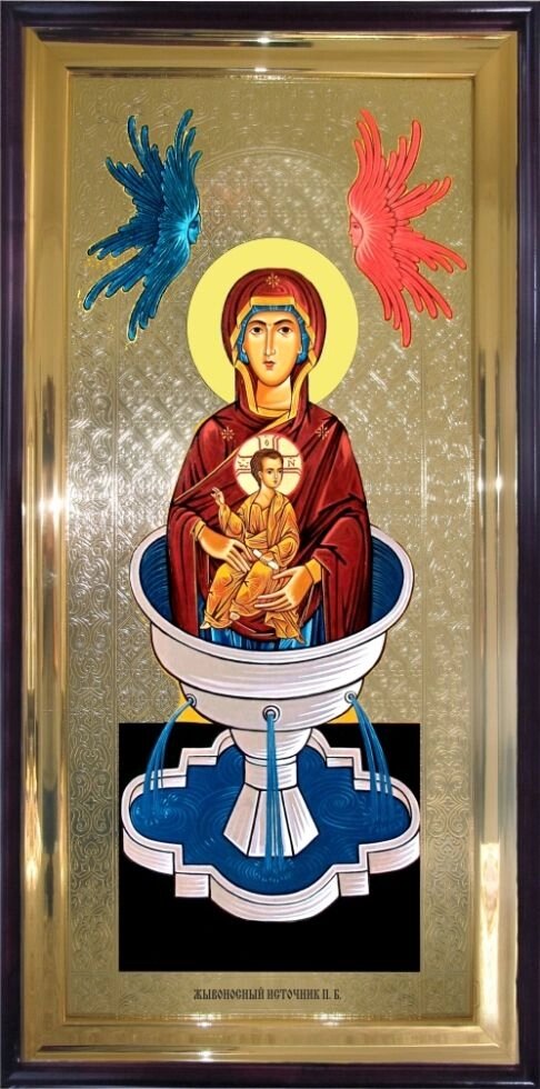 Храмова ікона Пресвята Богородиця Живоносне Джерело 120х60 см від компанії Іконна лавка - фото 1