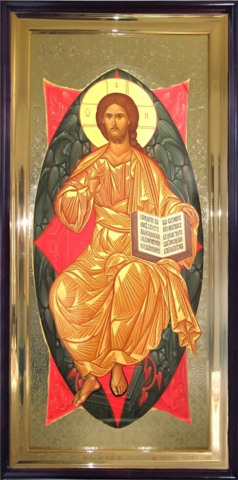 Храмовая икона Спасителя Спас в силах 120х60 см від компанії Іконна лавка - фото 1