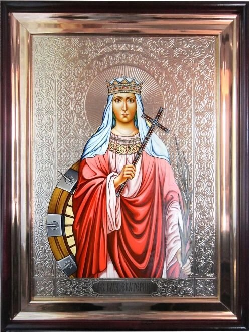 Храмова ікона Свята великомучениця Катерина 56х46 см від компанії Іконна лавка - фото 1