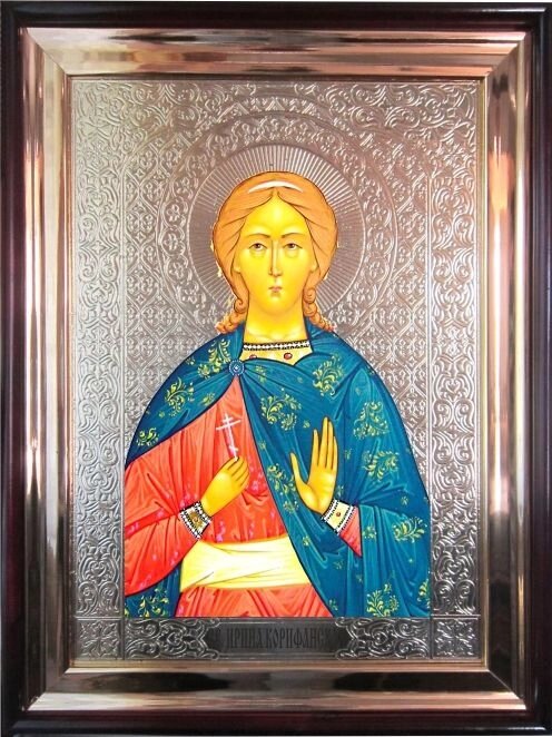 Храмова ікона Свята мучениця Ірина Коринфская 56х46 см від компанії Іконна лавка - фото 1