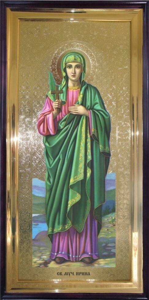 Храмова ікона Свята мучениця Ірина 120х60 см від компанії Іконна лавка - фото 1