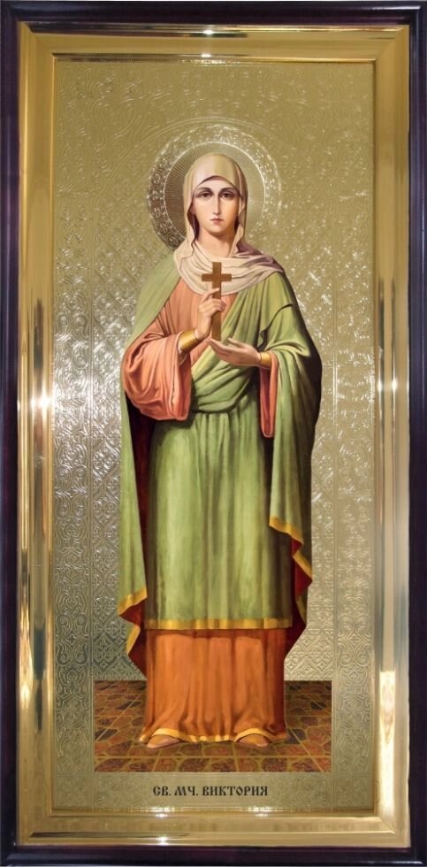 Храмова ікона Свята мучениця Вікторія 120х60 см від компанії Іконна лавка - фото 1