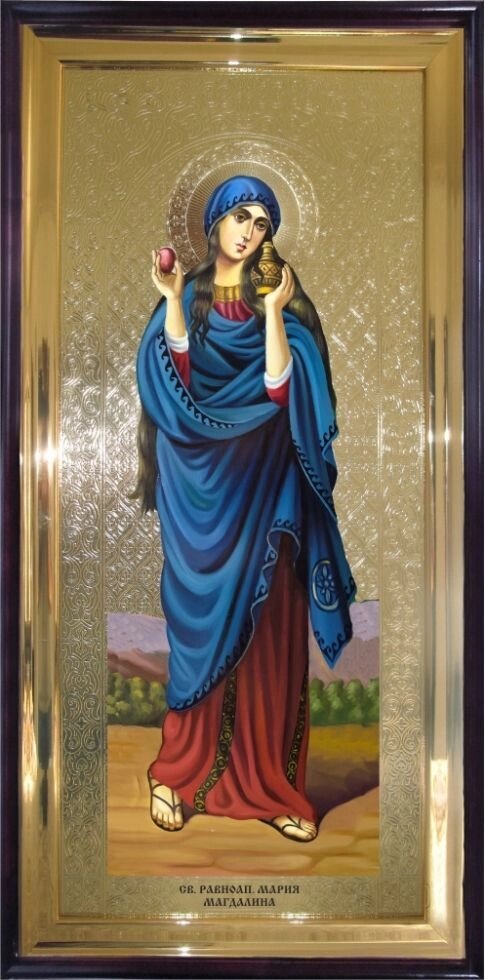 Храмовая икона Святая равноапостольная Мария Магдалина 120х60 см від компанії Іконна лавка - фото 1