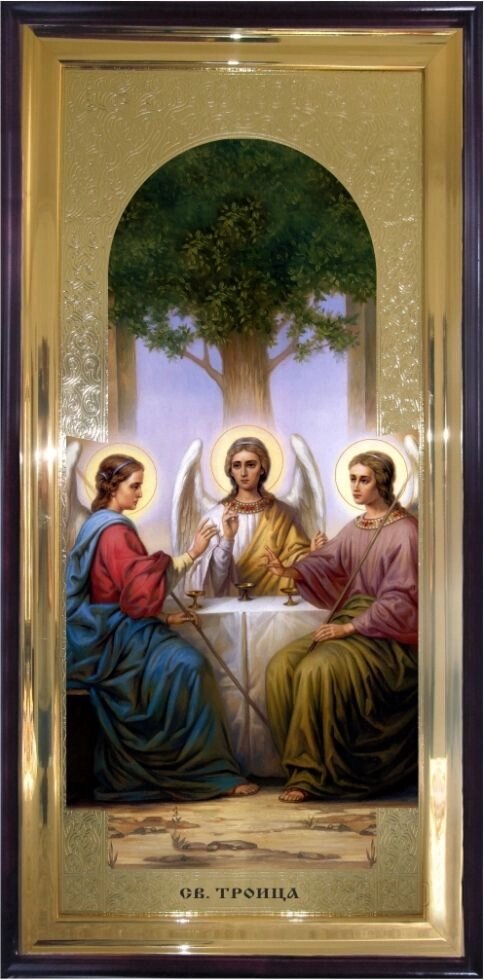 Храмова ікона Свята Трійця 120х60 см від компанії Іконна лавка - фото 1