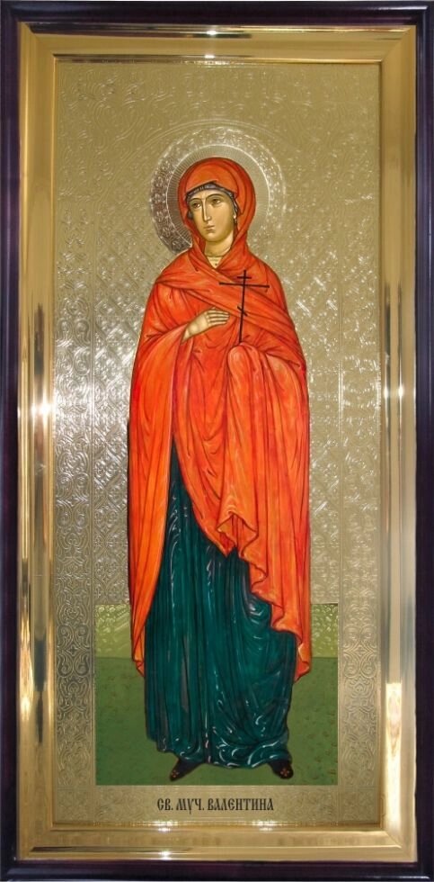 Храмова ікона Свята мучениця Валентина 120х60 см від компанії Іконна лавка - фото 1