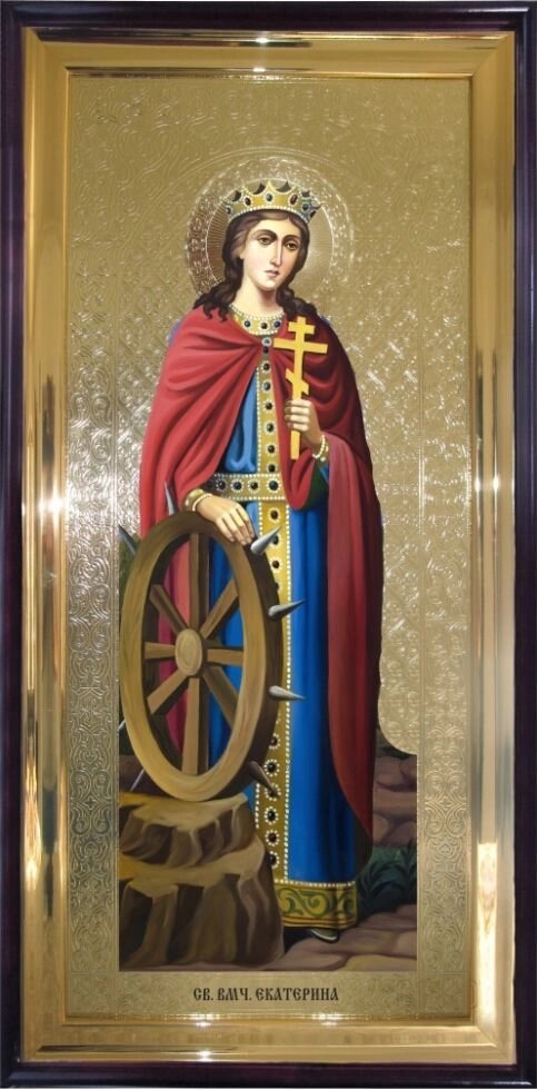 Храмова ікона Свята великомучениця Катерина 120х60 см від компанії Іконна лавка - фото 1