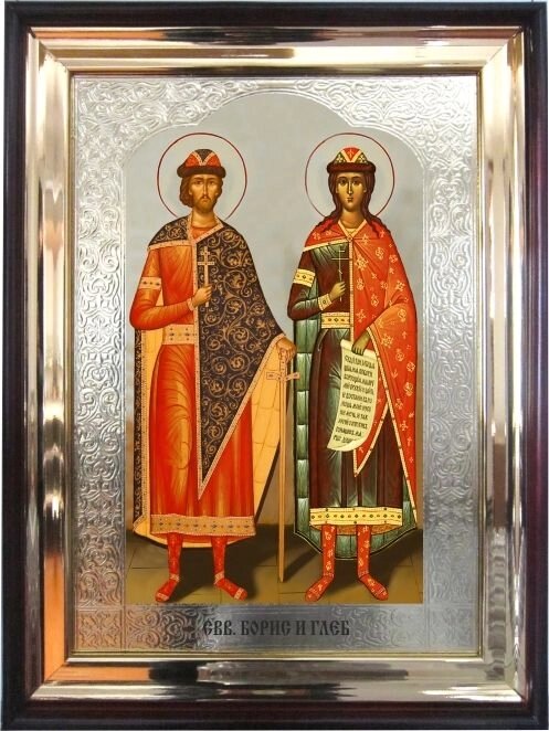 Храмова ікона Святі благовірні князі Борис і Гліб 56х46 см від компанії Іконна лавка - фото 1