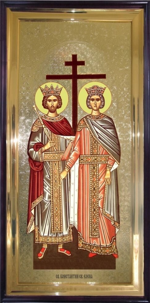 Храмова ікона Святі Костянтин і Олена 120х60 см від компанії Іконна лавка - фото 1