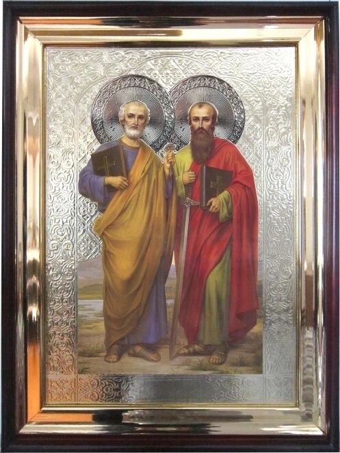 Храмова ікона Святі Петро і Павло 56х46 см від компанії Іконна лавка - фото 1