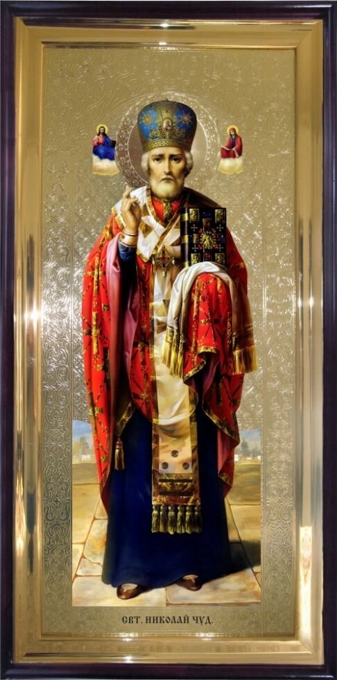 Храмова ікона Святитель Миколай Чудотворець 120х60 см від компанії Іконна лавка - фото 1